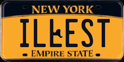 NY license plate ILLEST