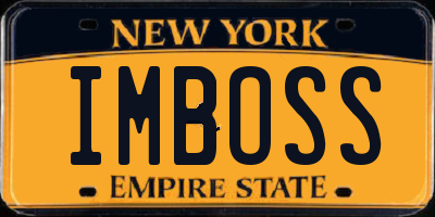 NY license plate IMBOSS