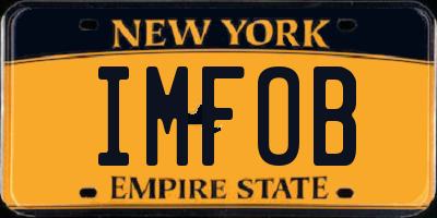 NY license plate IMFOB