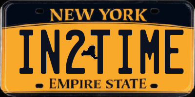 NY license plate IN2TIME