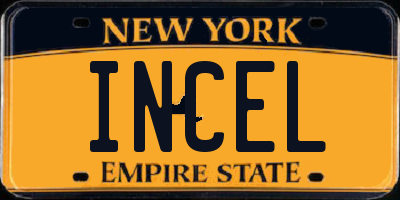 NY license plate INCEL