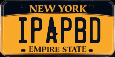 NY license plate IPAPBD