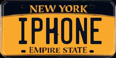 NY license plate IPHONE