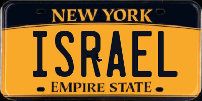 NY license plate ISRAEL