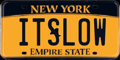 NY license plate ITSLOW