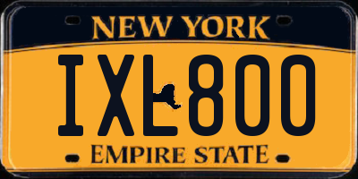 NY license plate IXL800