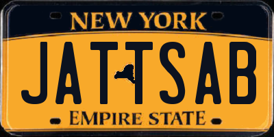 NY license plate JATTSAB