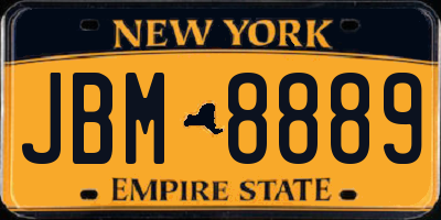 NY license plate JBM8889