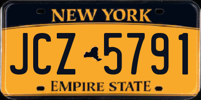 NY license plate JCZ5791