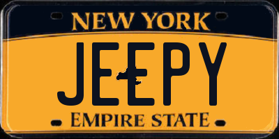 NY license plate JEEPY