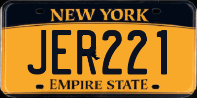 NY license plate JER221