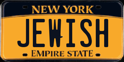NY license plate JEWISH