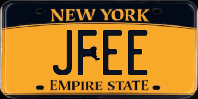 NY license plate JFEE