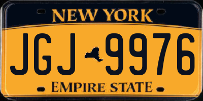 NY license plate JGJ9976