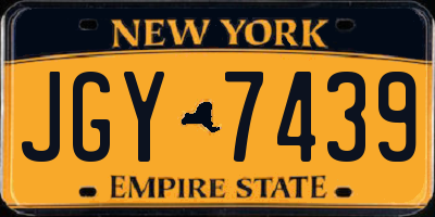 NY license plate JGY7439