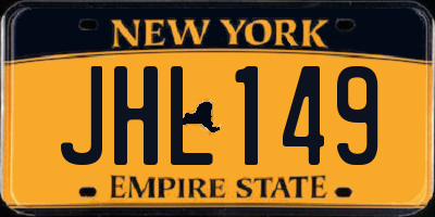 NY license plate JHL149