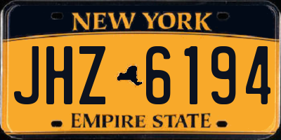 NY license plate JHZ6194