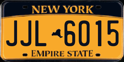 NY license plate JJL6015