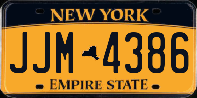 NY license plate JJM4386