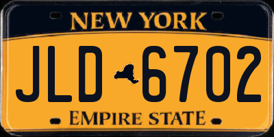 NY license plate JLD6702
