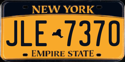 NY license plate JLE7370