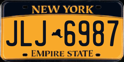 NY license plate JLJ6987