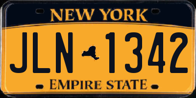 NY license plate JLN1342