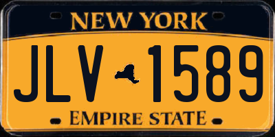 NY license plate JLV1589