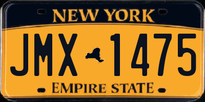 NY license plate JMX1475