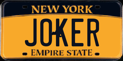 NY license plate JOKER