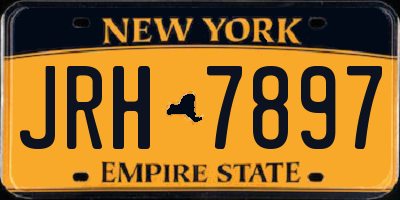 NY license plate JRH7897