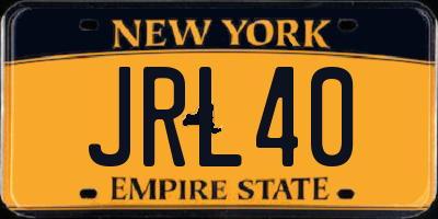 NY license plate JRL40