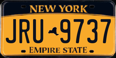 NY license plate JRU9737