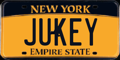 NY license plate JUKEY
