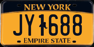 NY license plate JY1688