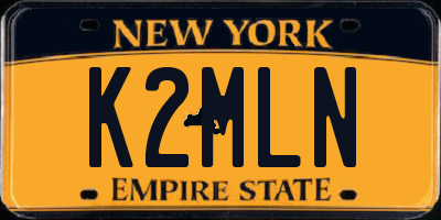 NY license plate K2MLN