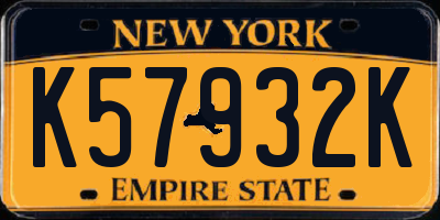 NY license plate K57932K