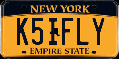 NY license plate K5IFLY