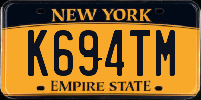 NY license plate K694TM