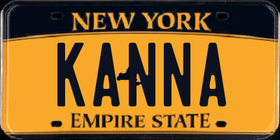 NY license plate KANNA