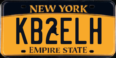 NY license plate KB2ELH