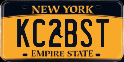 NY license plate KC2BST