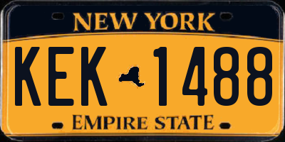 NY license plate KEK1488