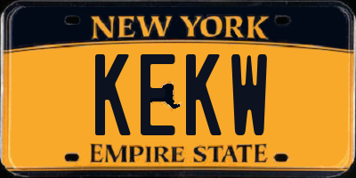 NY license plate KEKW