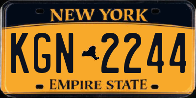 NY license plate KGN2244