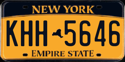 NY license plate KHH5646