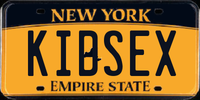 NY license plate KIDSEX