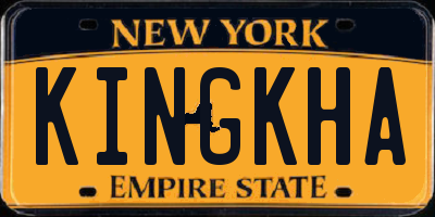 NY license plate KINGKHA