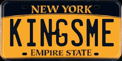 NY license plate KINGSME