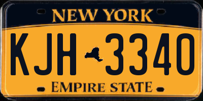 NY license plate KJH3340